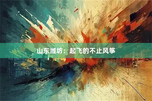 山东潍坊：起飞的不止风筝